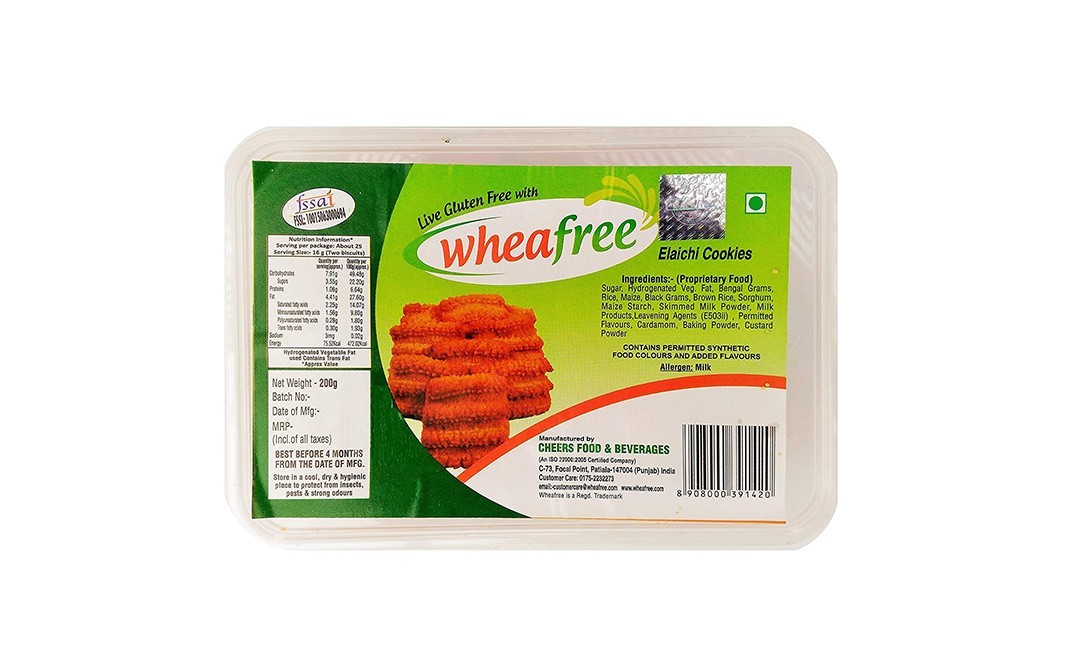 Wheafree Elaichi Cookies    Box  500 grams
